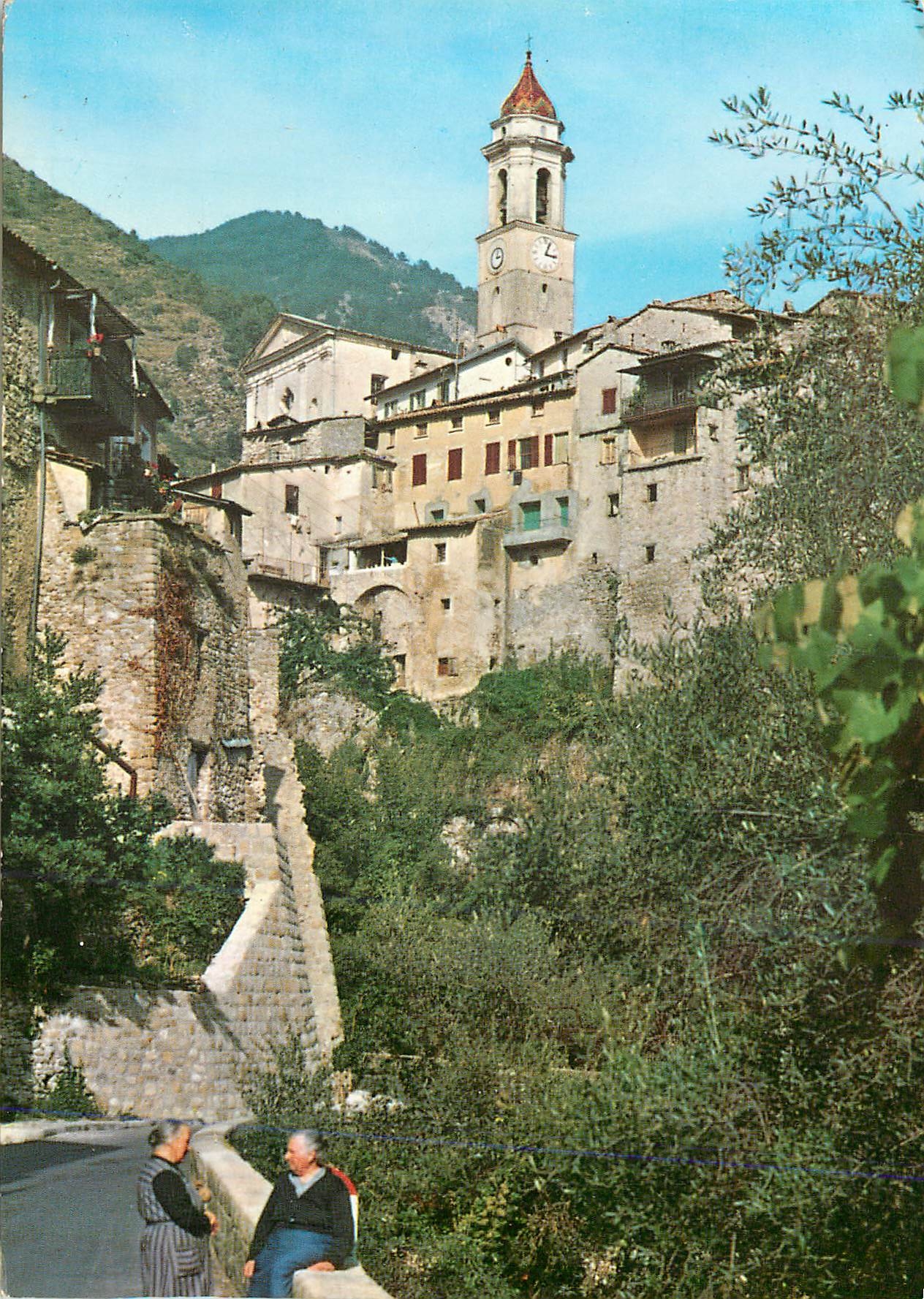CPM Luceram Village Medieval L'Eglise XVe Siecle