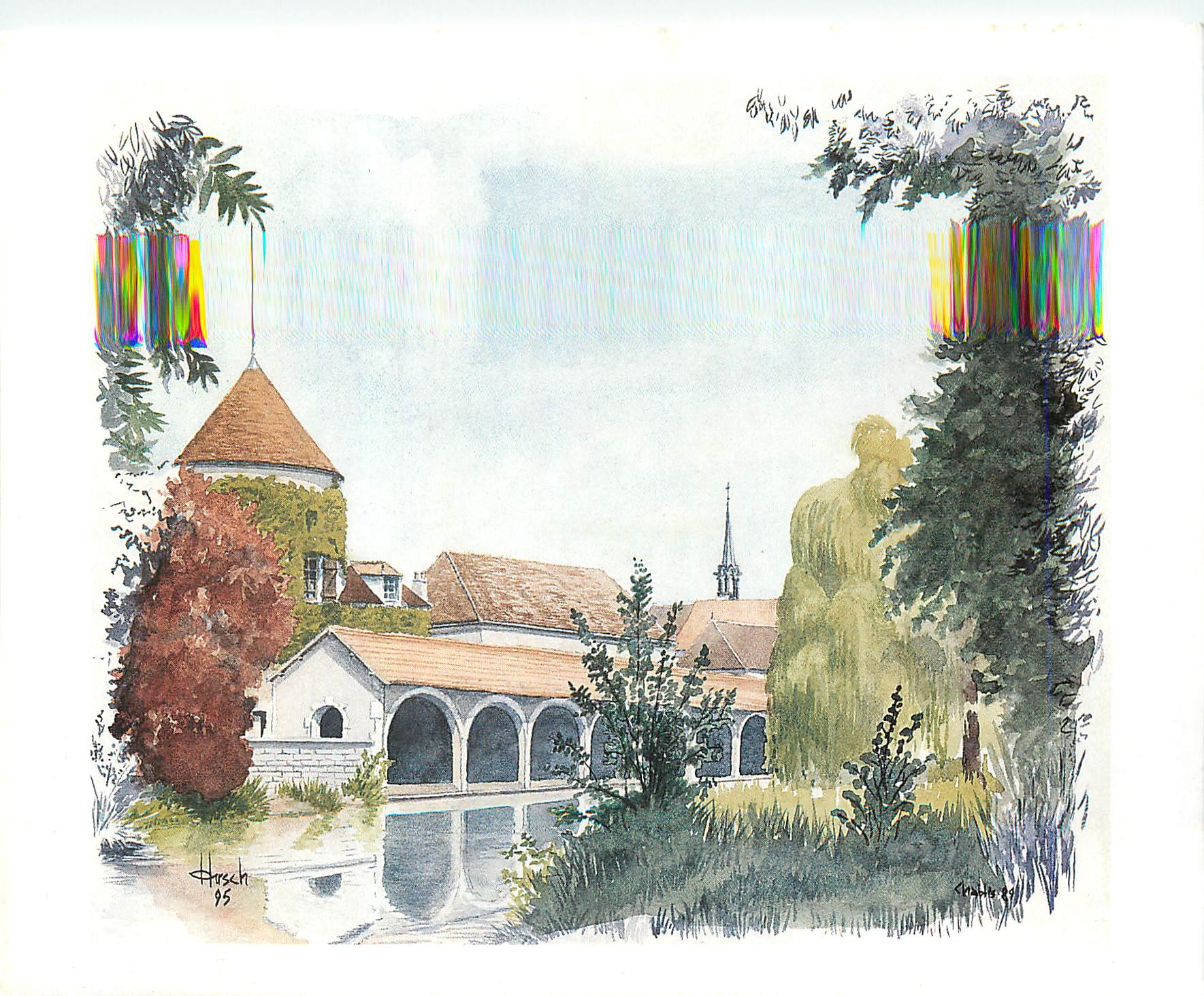 CPM Chablis (Yonne) Le Lavoir de la Ville Eglise Saint Martin