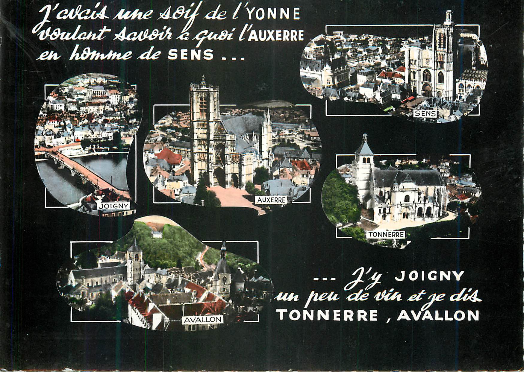 Joigny, Auxerre, Sens, Tonnerre, Avallon — L'Yonne — Édition Lapie Service Aérien