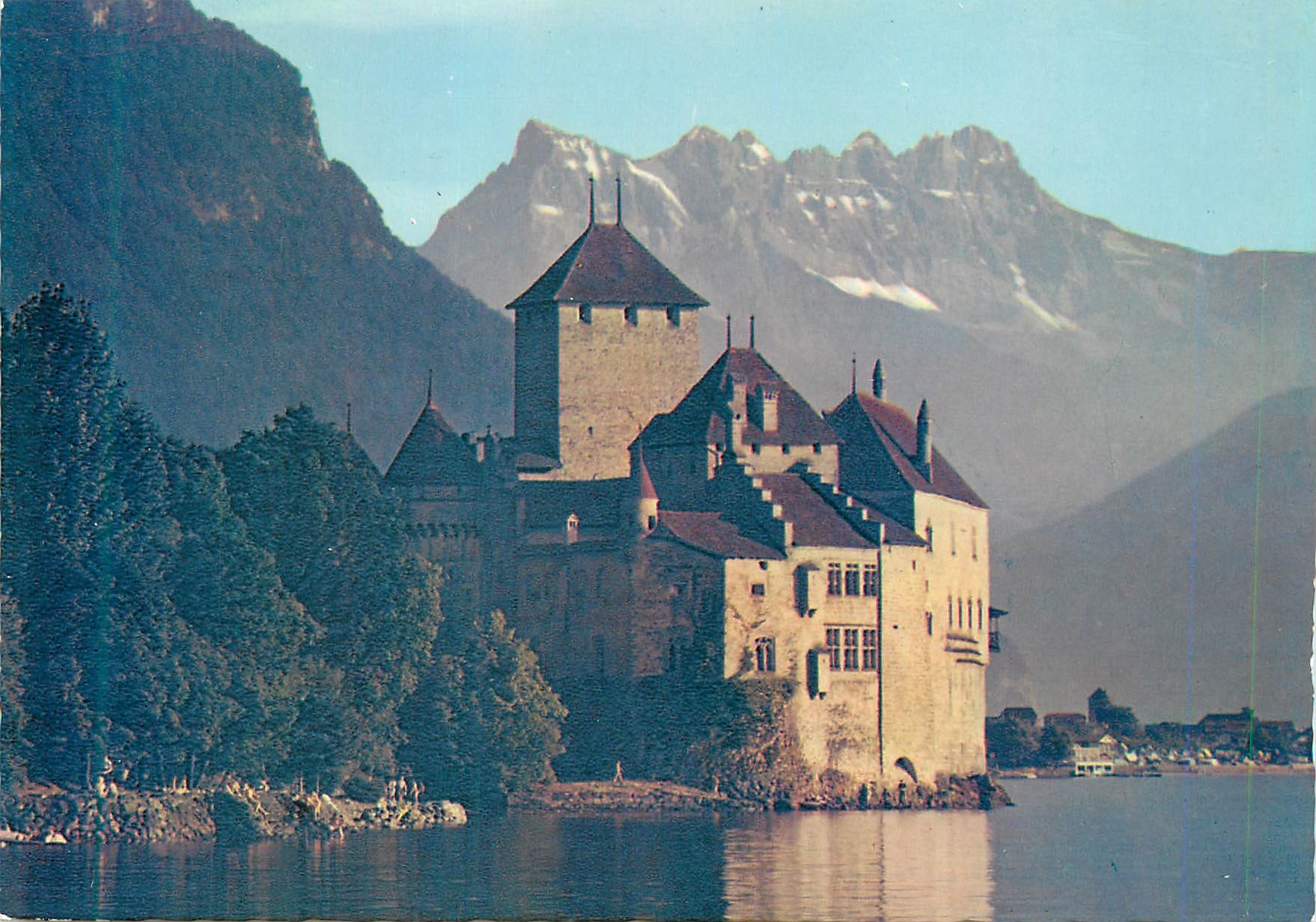 CPM Lac Leman le Chateau de Chillon et les Dents du Midi