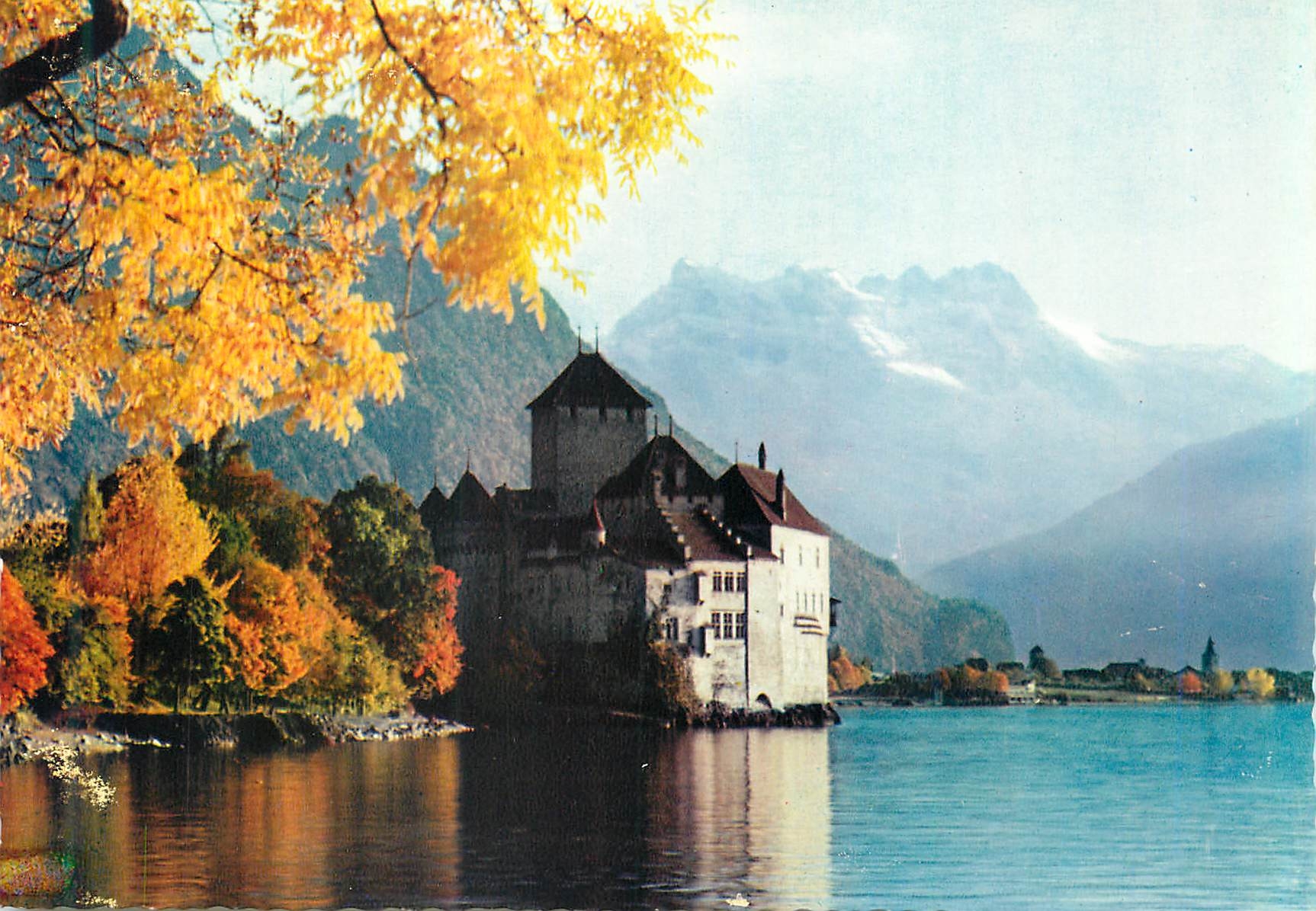 CPM Lac Leman le Chateau de Chillon et les Dents du Midi