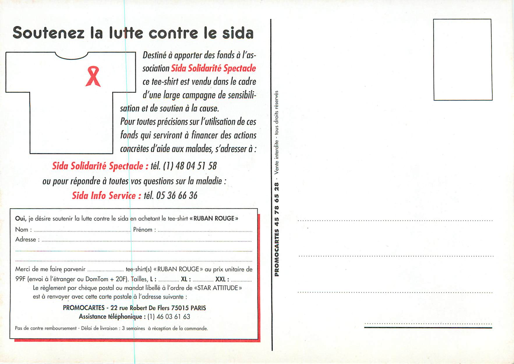 CPM Soutenez la Lutte contre le Sida — Rückseite