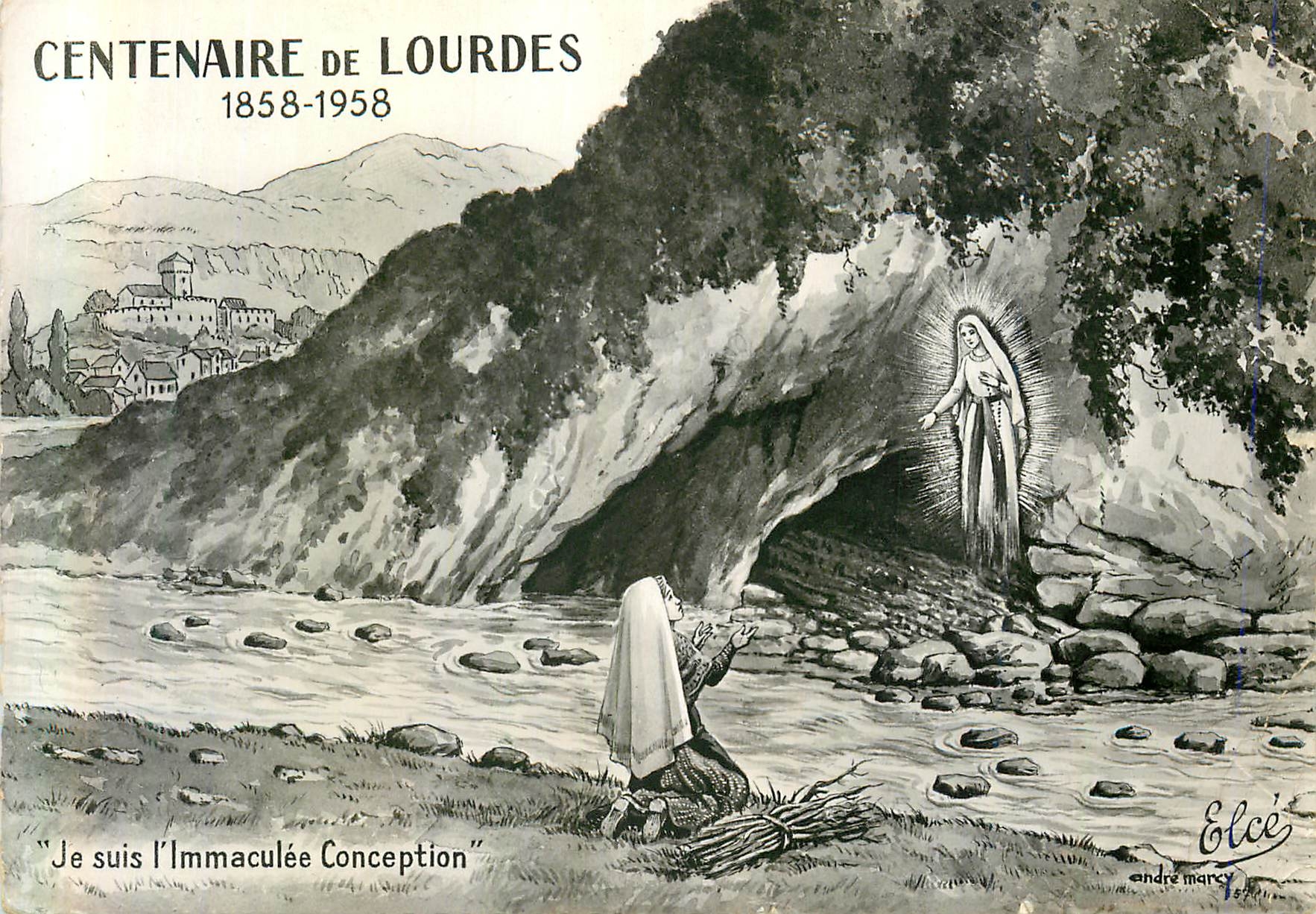 CPM Lourdes (Huates Pyrenees) Souvenir des Apparitions