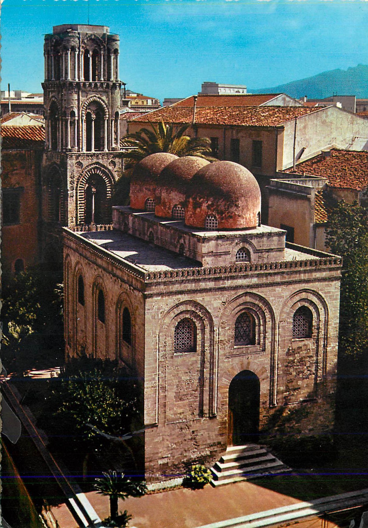 CPM Palermo Eglise S Cataldo et Clocher de la Martorana