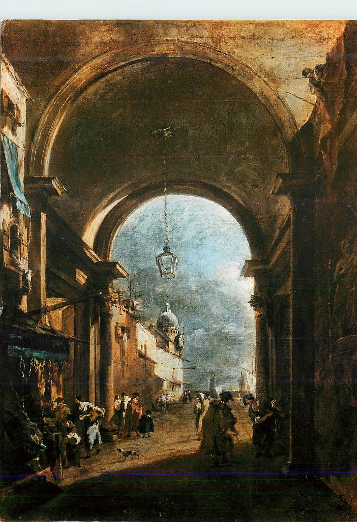 CPM Munchen Giovanni Antonio Guardi (1699 1760) Vue sur une Porte d'Enceinte 
