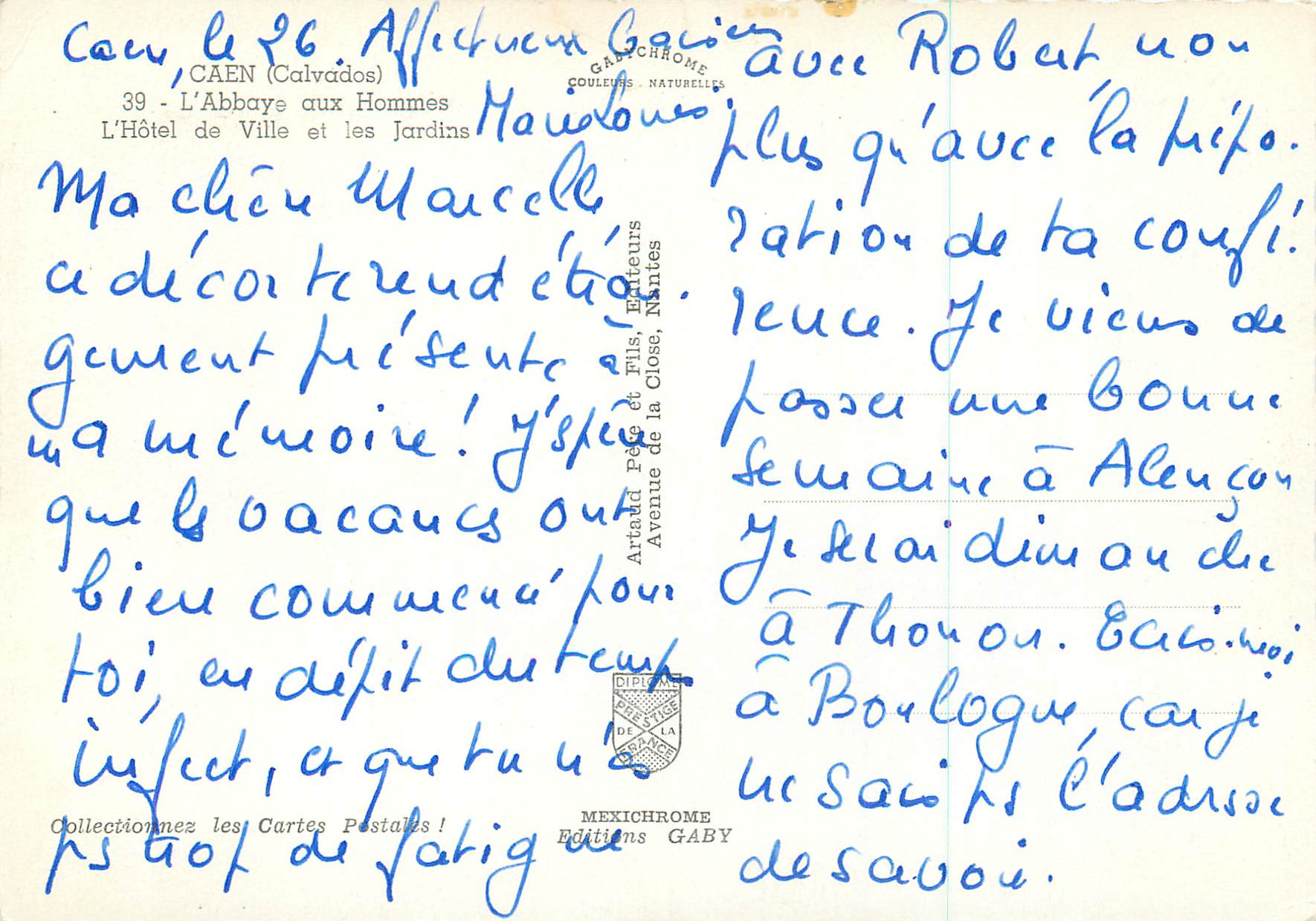 Die Abtei Saint-Étienne — Caen (Calvados) — Gaby Editions — Rückseite