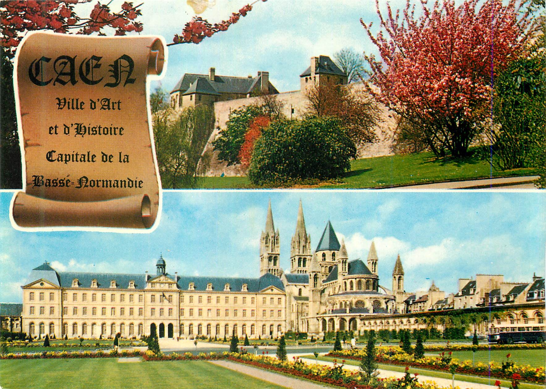 CPM Caen (Calvados) Remparts du Chateau Abbaye aux Hommes