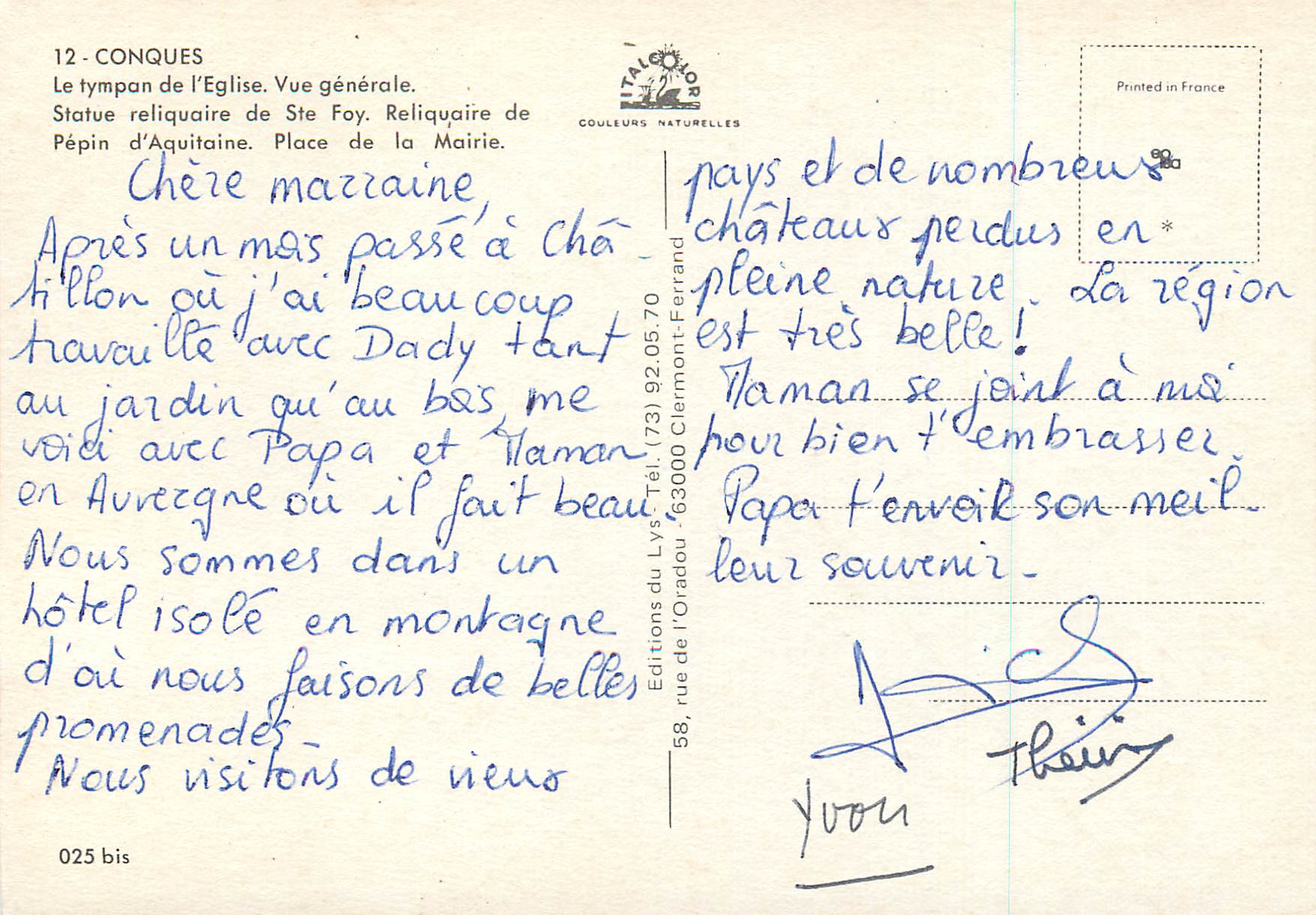 CPM Conques le Tympan de l'Eglise Vue Generale — Rückseite
