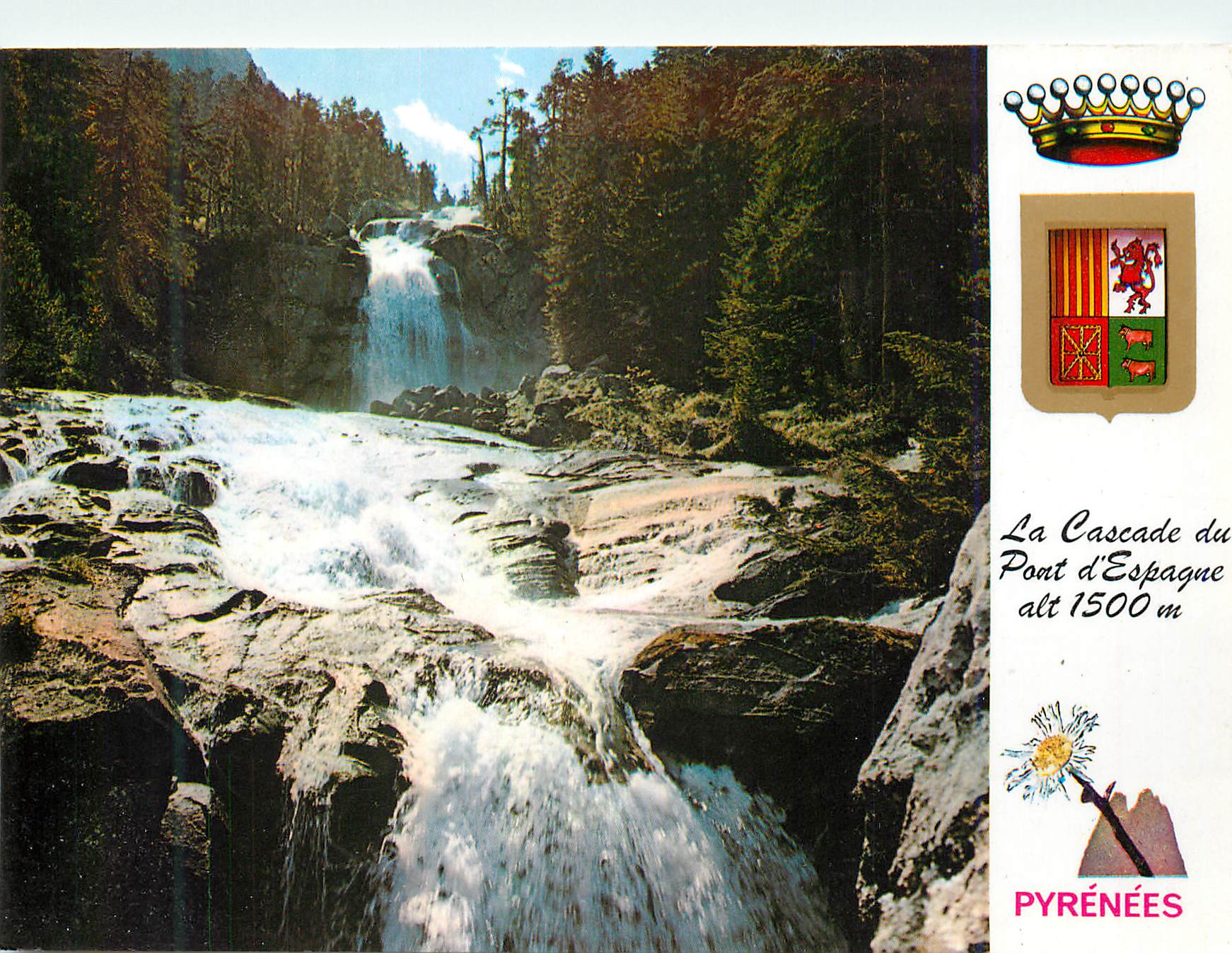 CPM Cauterets et ses Environs Hautes Pyrenees le Cascade du Pont d'Espagne Altitude 1500m