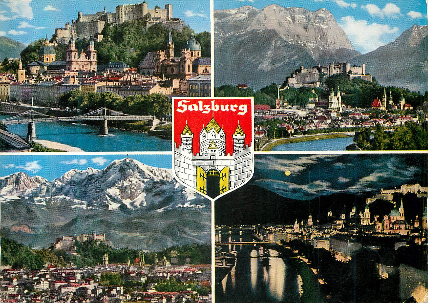 CPM Salzburg Bilder Oben Altstadt und Salzach