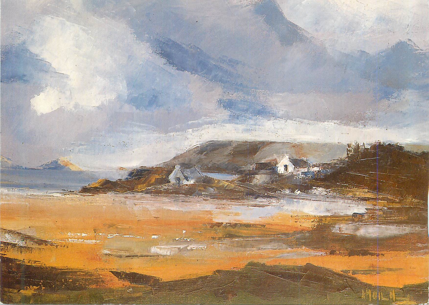 Plouézec, paysage — d'après une huile originale d'Anne-Marie OLLIVIER-HERY — Éditions CLUB CARTOPHILE DES CÔTES D'ARMOR, n° 10869