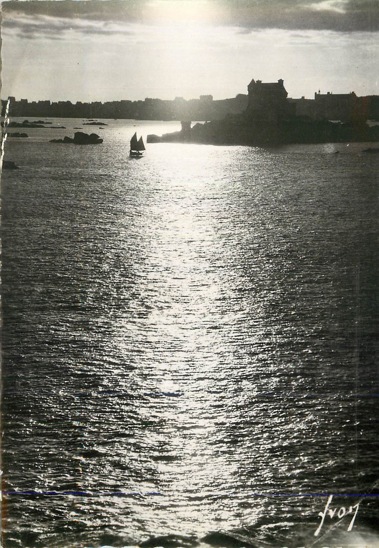 Ploumanac'h in Perros-Guirec (Côtes-du-Nord) — Sonnenuntergang — Éditions d'Art Française, I.B. 908