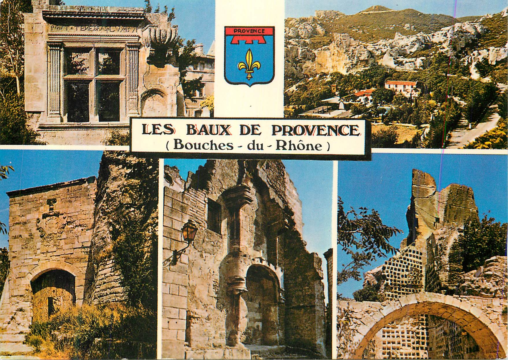 CPM les Beaux de Provence (B du Rhone) Restes du Temple Protestant Paysages de Provence