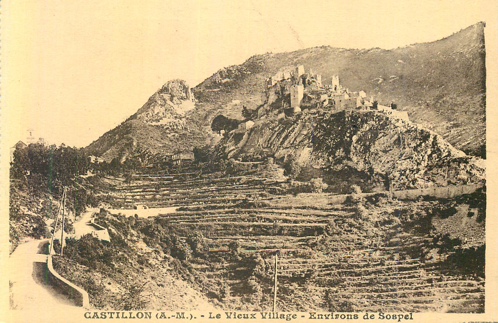 CPA Castillon (A M) le Vieux Village Environs de Sospel