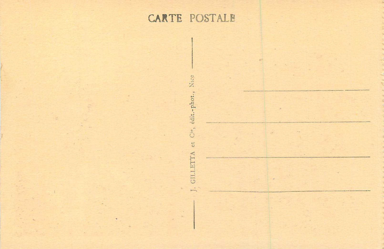 CPA Castillon (A M) le Vieux Village Environs de Sospel — Rückseite