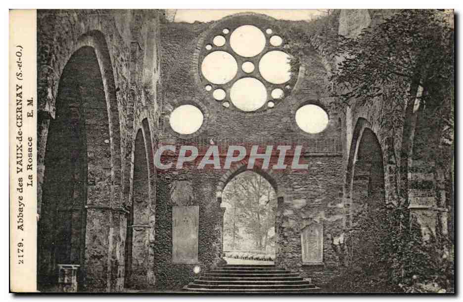 CPA Abbaye de Vaux en Cernay La rosace