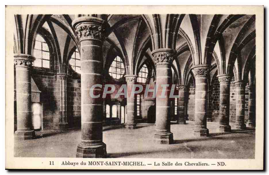 Abbaye du Mont Saint Michel CPA Le refectoire
