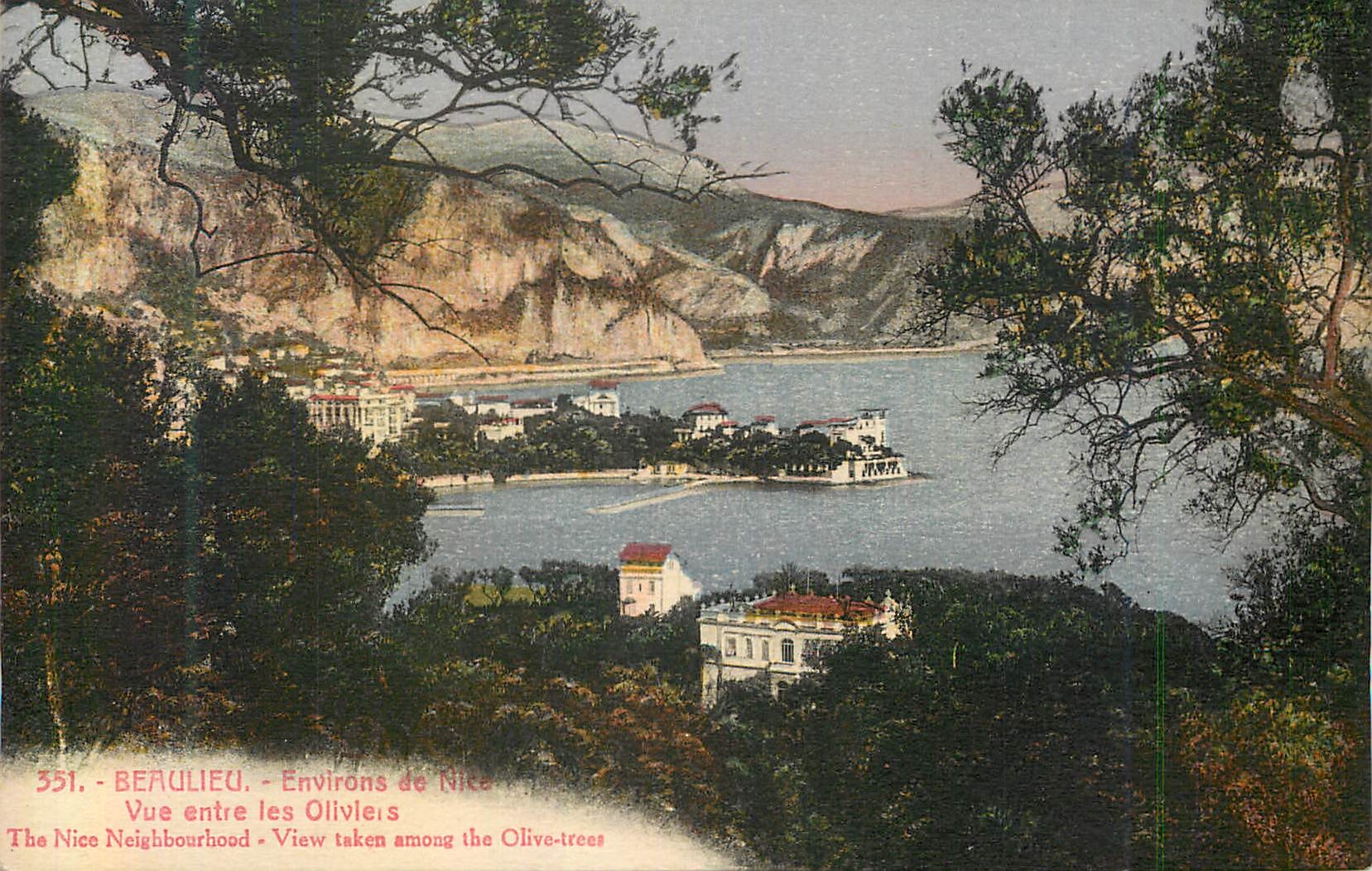 REPRO Beaulieu Environs de Nice Vue entre les Oliviers