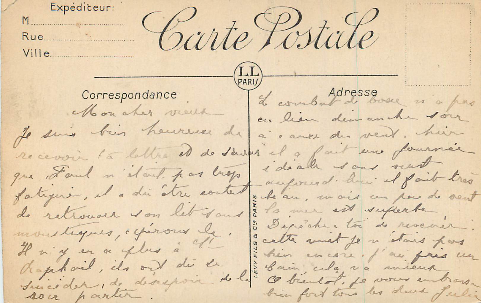 REPRO Beaulieu L'Hotel Bristol et la Pointe Fourm — Verso