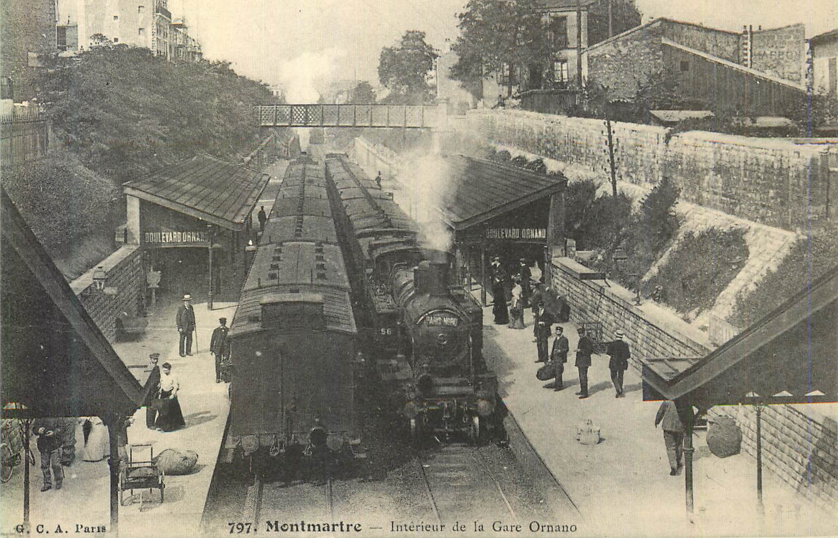 REPRO Montmartre Interieur de la Gare Ornano Train
