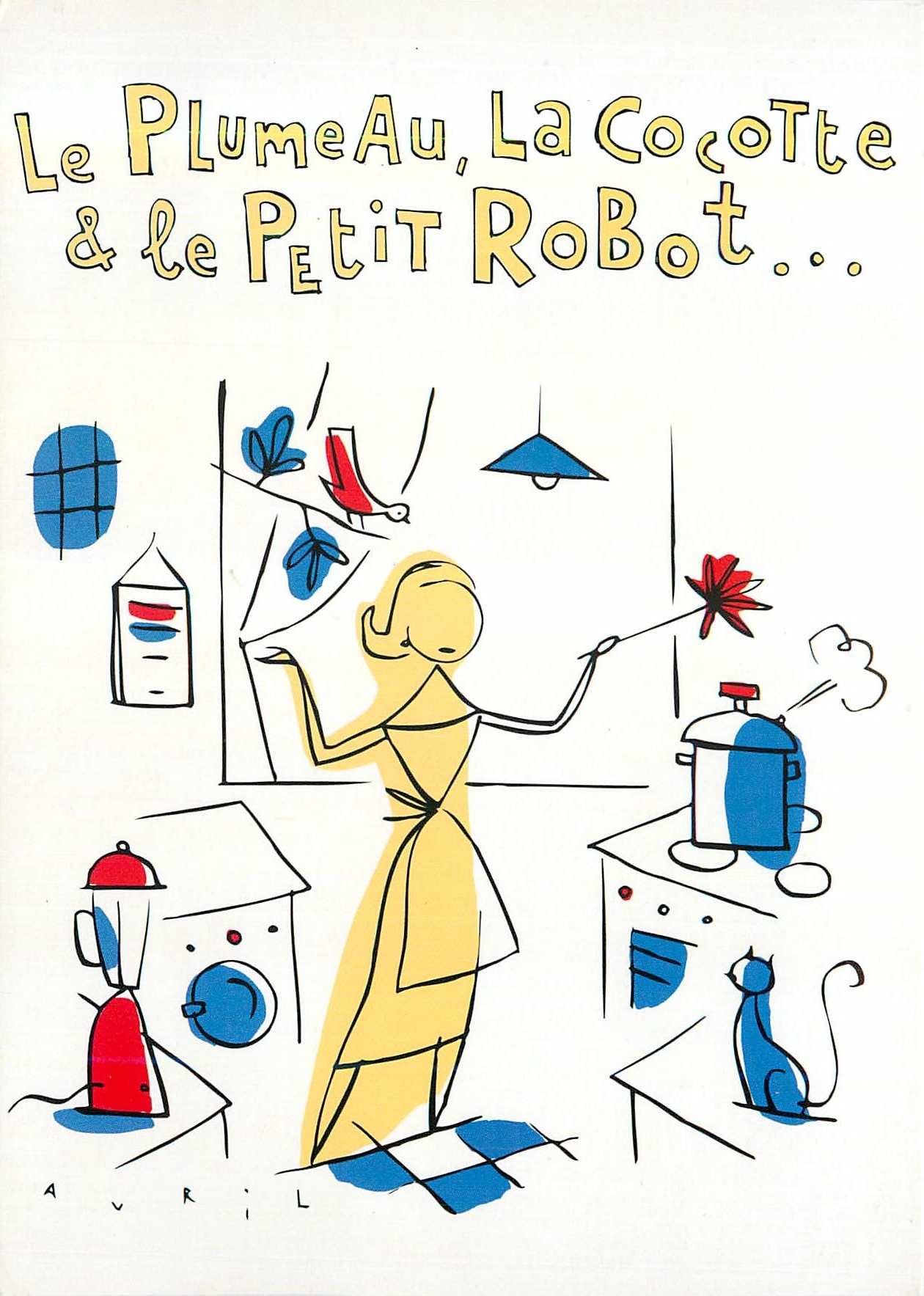 CPM Exposition Organisee par la Mairie de Paris Le Plumeau La Cocotte et le Petit Robot 