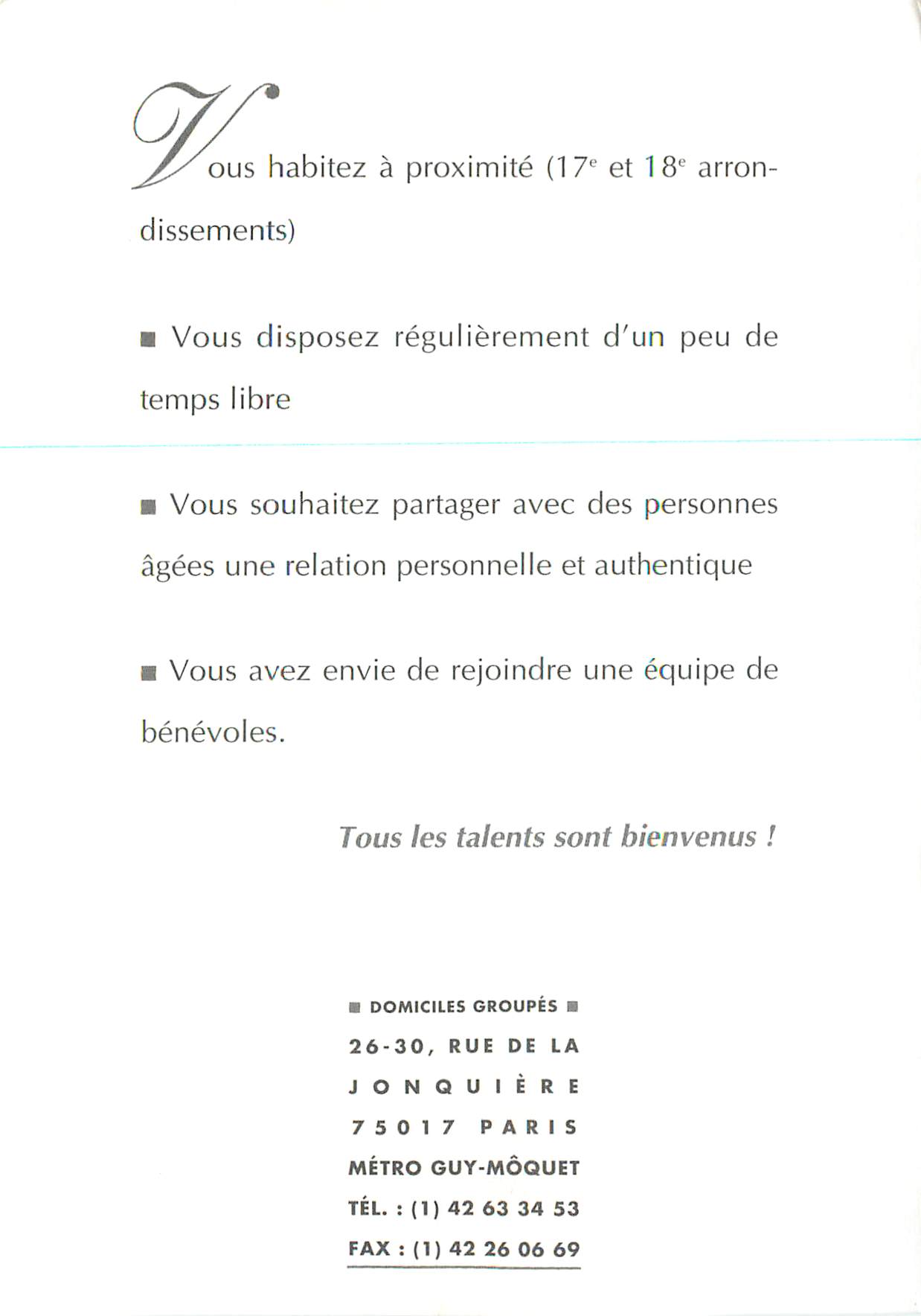 CPM Journee Rencotre Information Paris Samedi 8 Octobre 1994 a Partir de 14 heures Jonsuiere — Rückseite