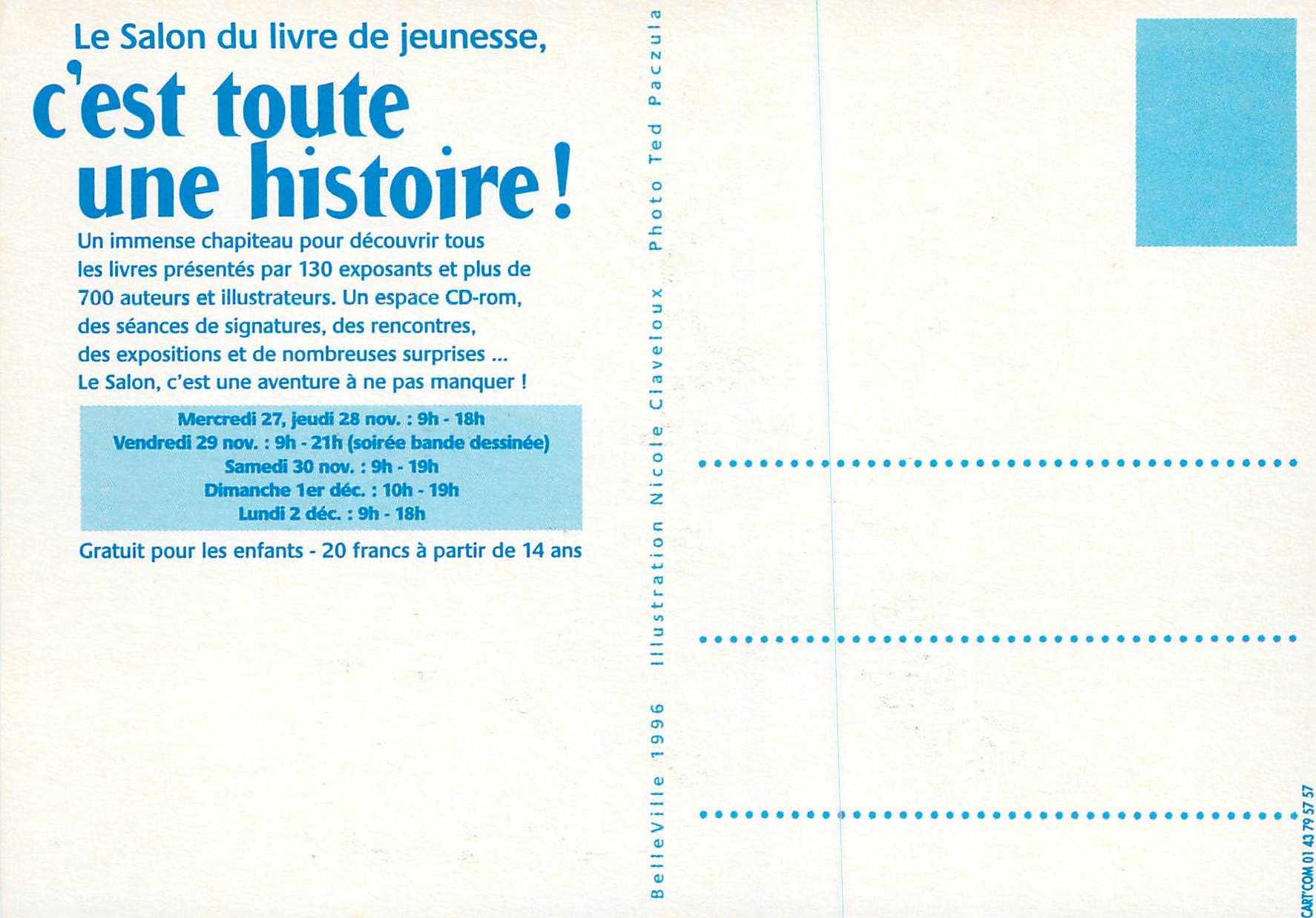 CPM Salon du Livre de Jeunesse En Seine Saint Denis Montreuil C'est toute Une Histoire — Rückseite