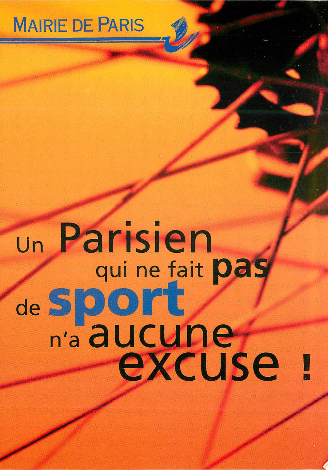 CPM Mairie de Paris Un Parisiens qui ne fait pas de Sport n'a Aucune Excuse 
