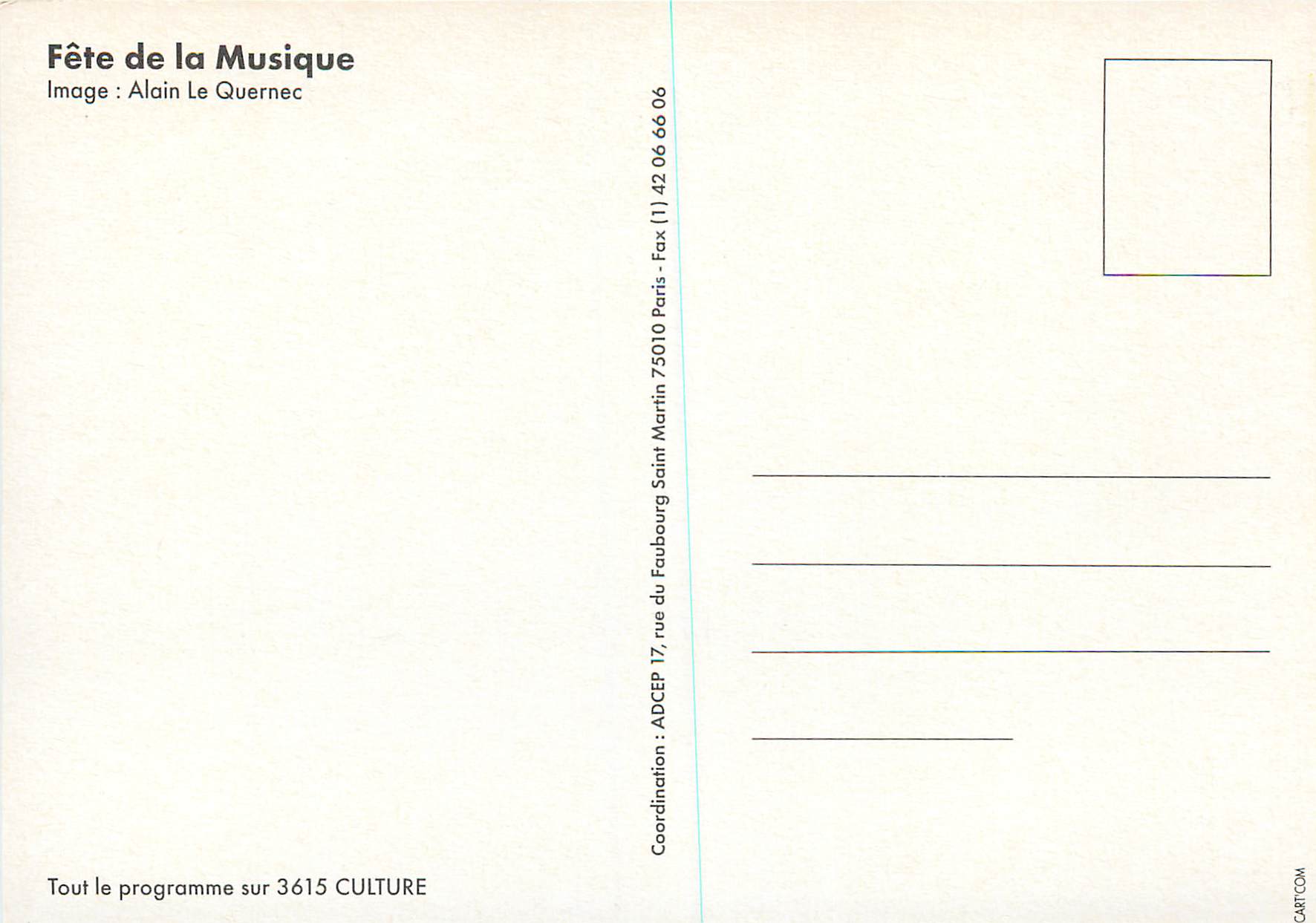 CPM Faites de la Musique 21 Juin 1995 — Back