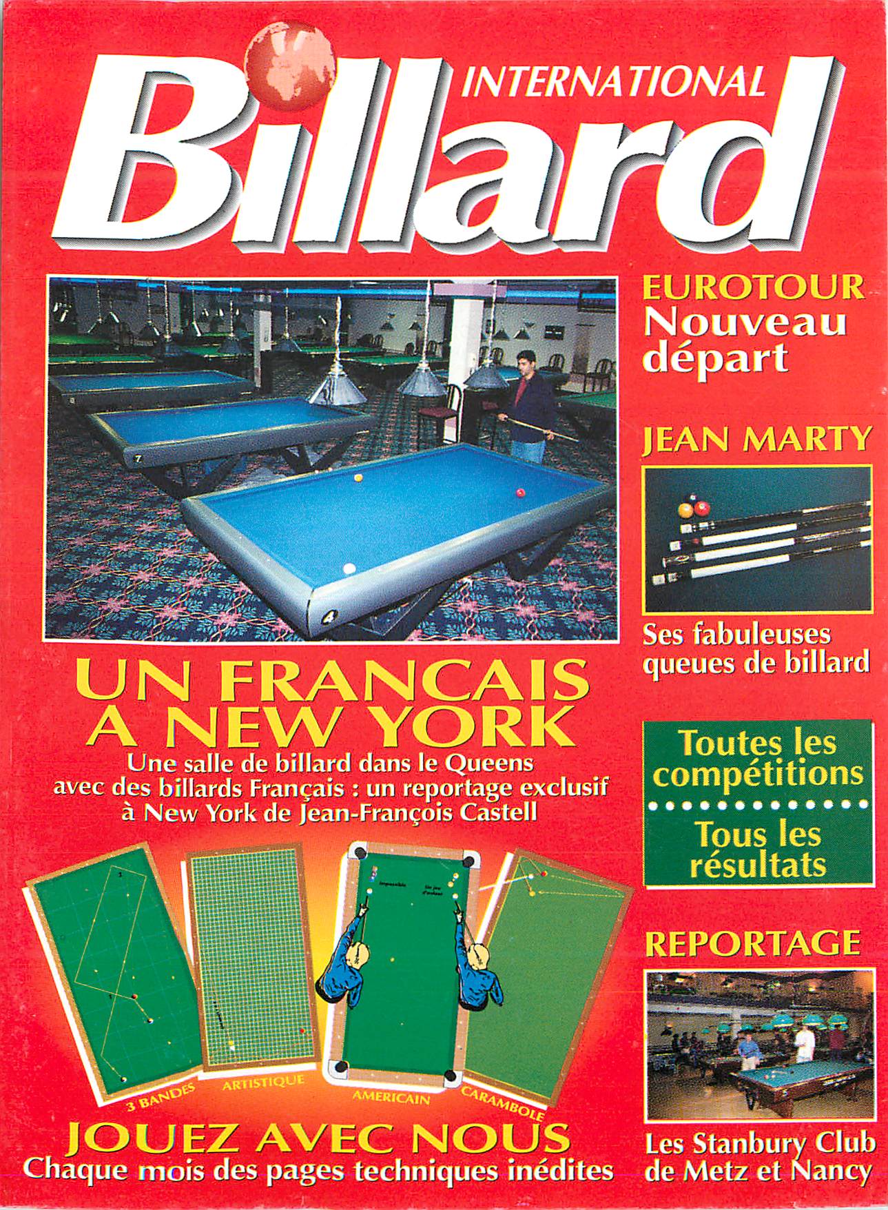 CPM International Billard Un Francais a New York Jouez avec Nous