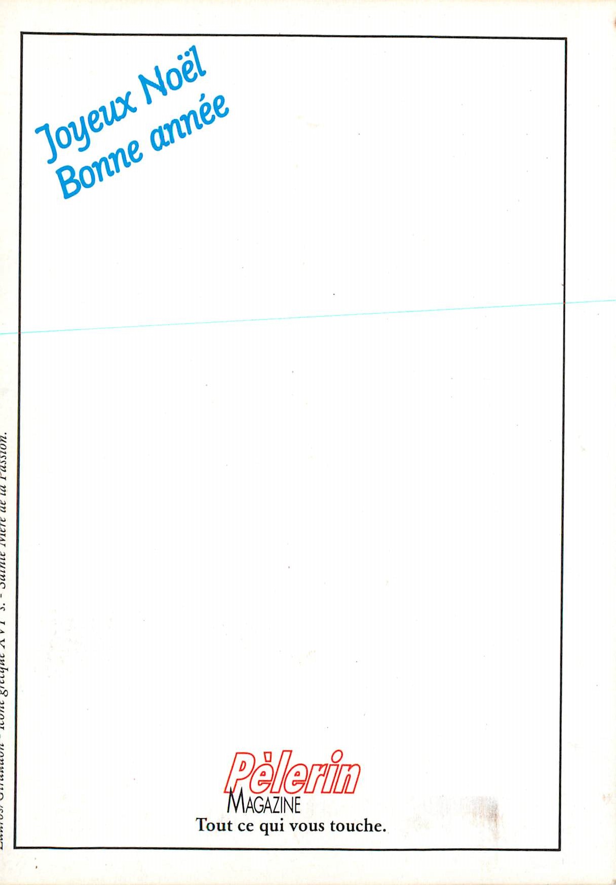 CPM Joyeux Noel Bonne Annee Icône grecque Sainte Mere de la Passion  — Verso