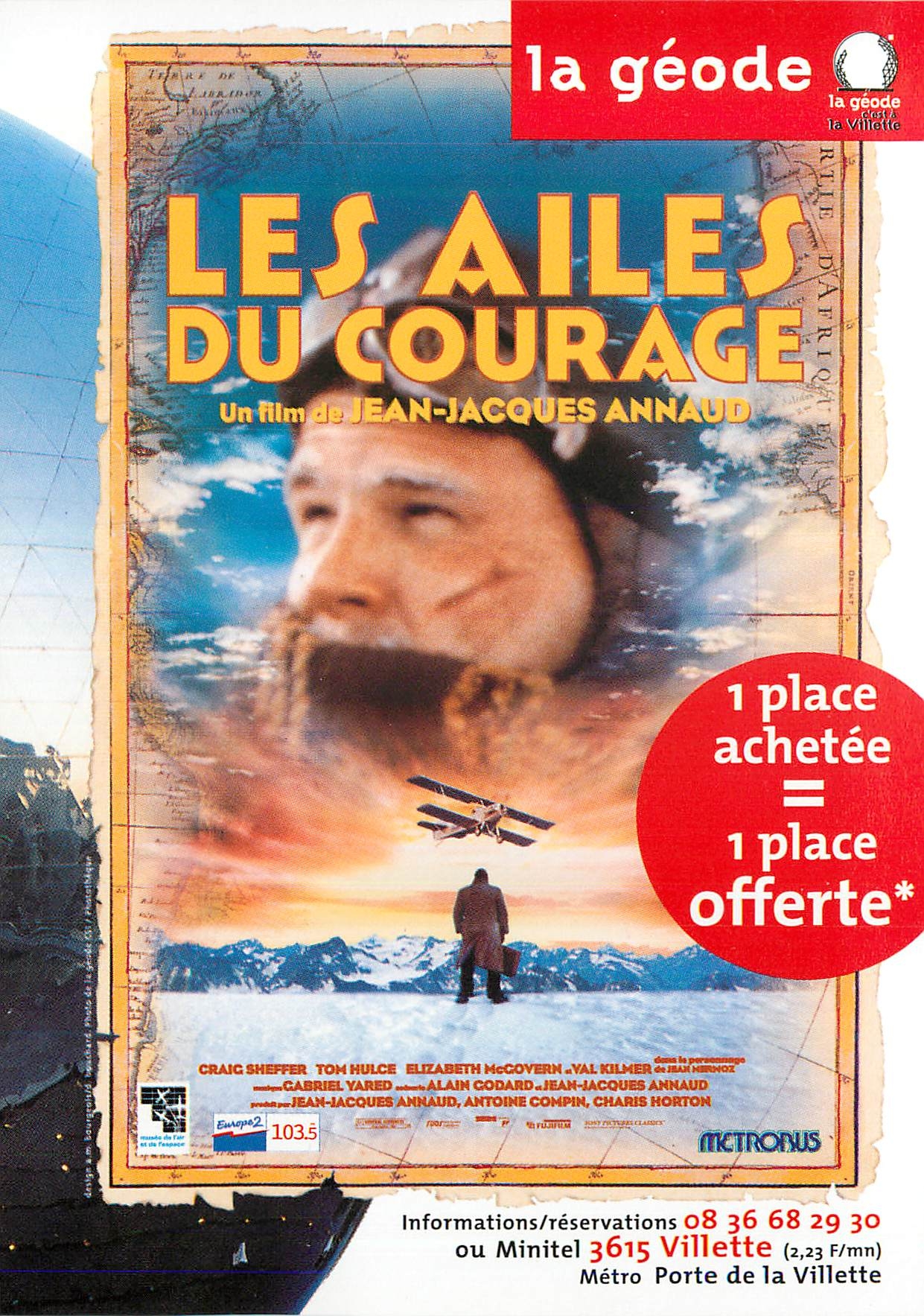 CPM les Ailes du Courage un Film de Jean Jacques Annaud Paris La Geode 