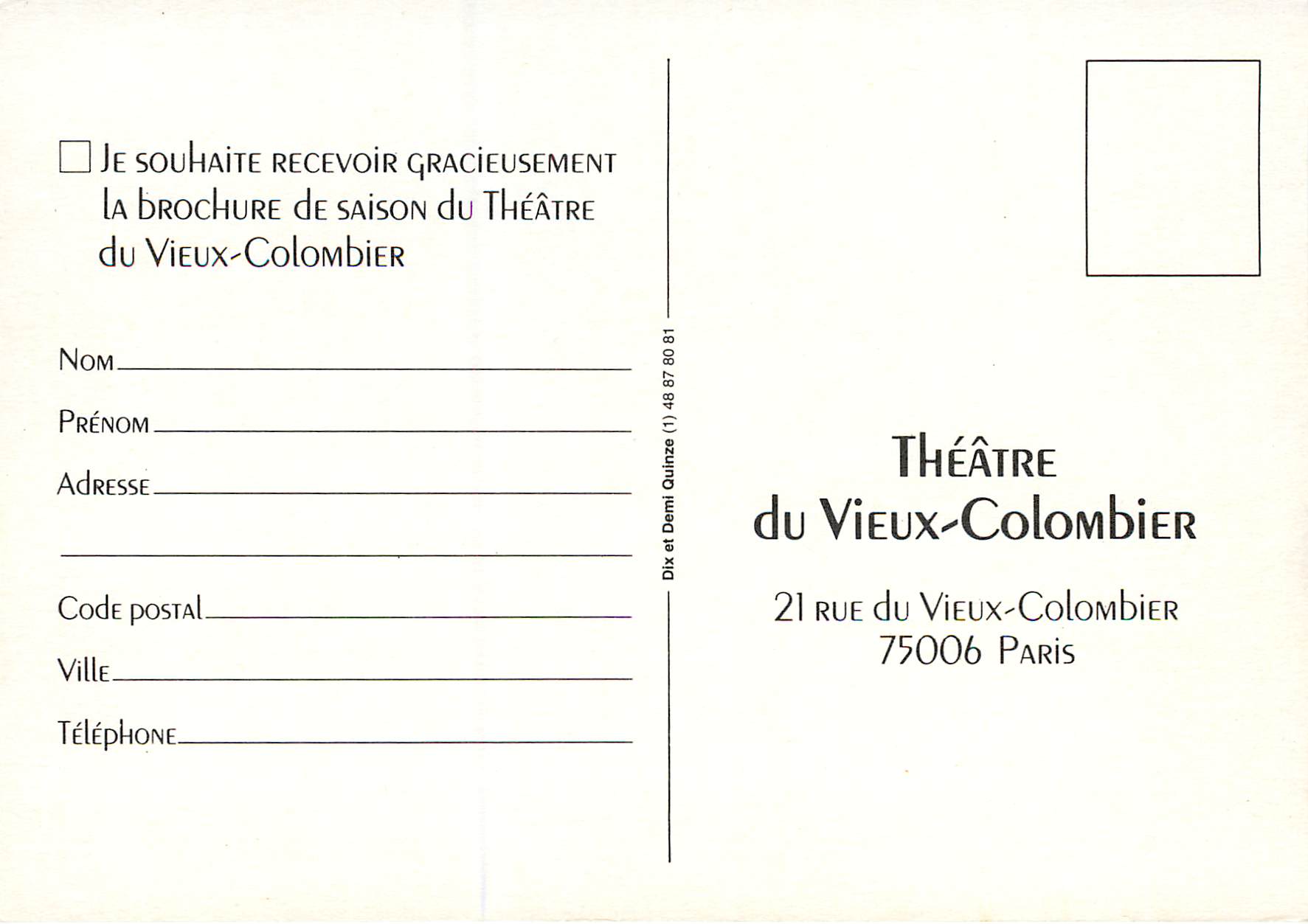 CPM Theatre du Vieux Colombier Corneille O Neill Poirot Delpech Chaurette — Verso