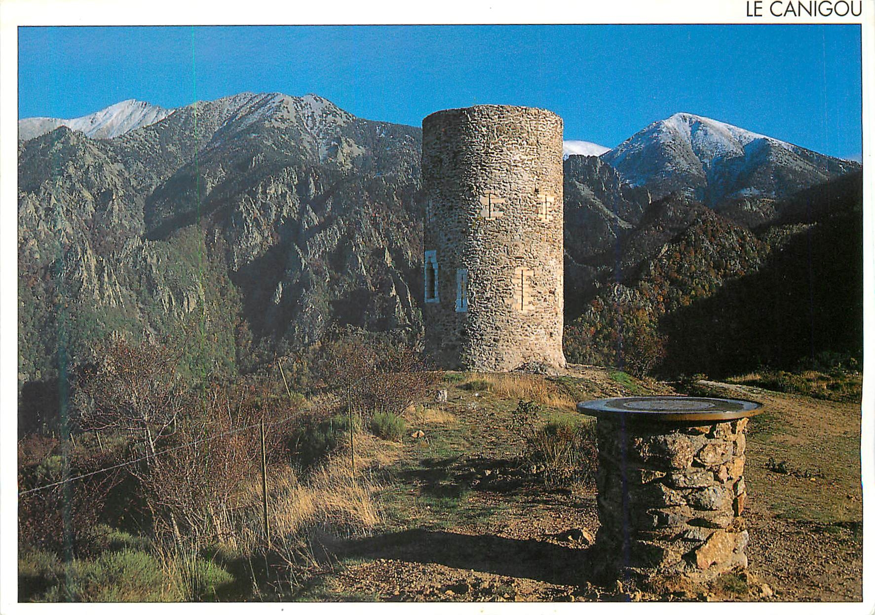 CPM le Canigou (P O) la Tour de Goa (Alt 1268m) Message du Sud
