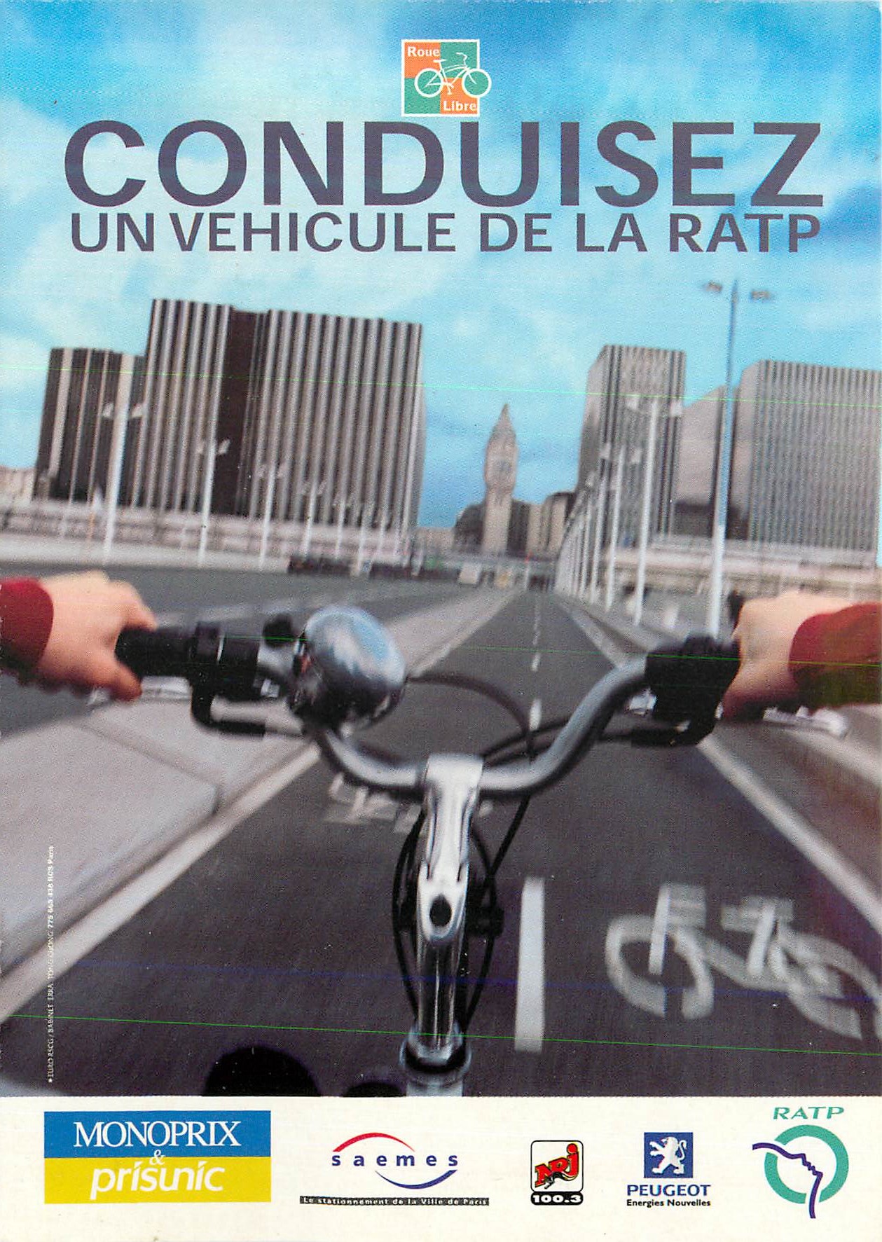 CPM Roue Libre Conduisez un Vehicule de la Ratp Velo Cycle