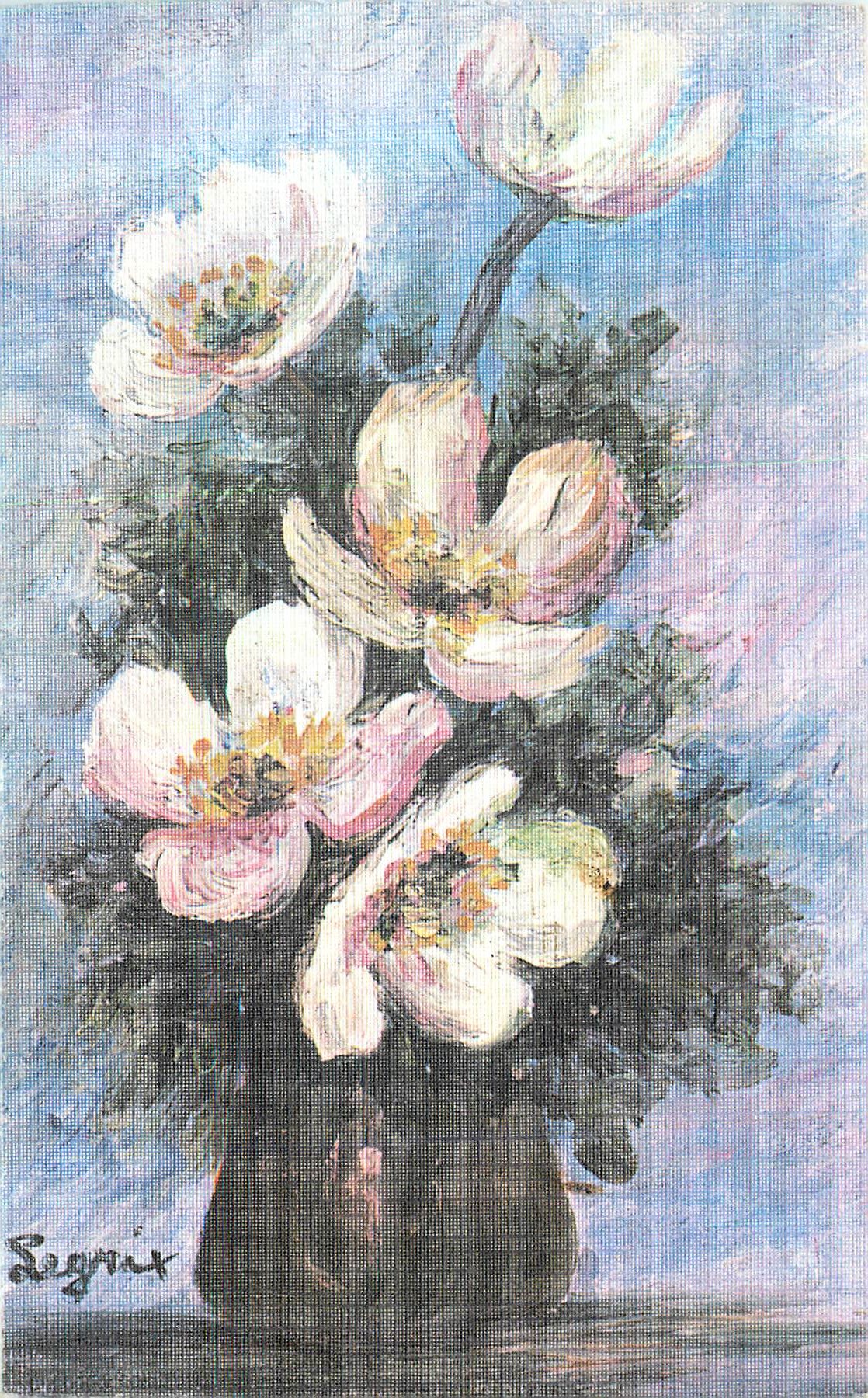 CPM Rose de Noel Peint avec la Bouche