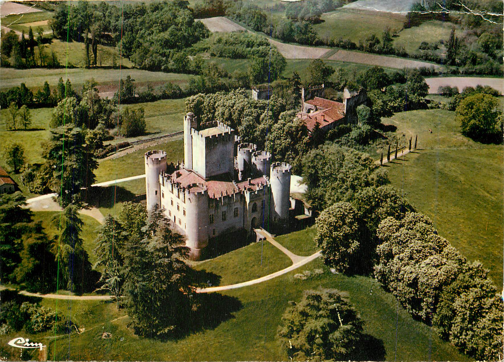 CPM Roallan (Gironde) Les Beaux Chateaux de la Gironde Vue Aerienne Roquetaillade XIVe S