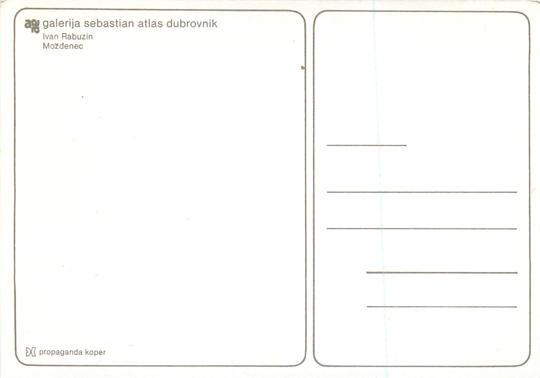 CPM Galerija Sebastian Atlas Dubrovnik Ivan Rabuzin Mazdenec — Verso