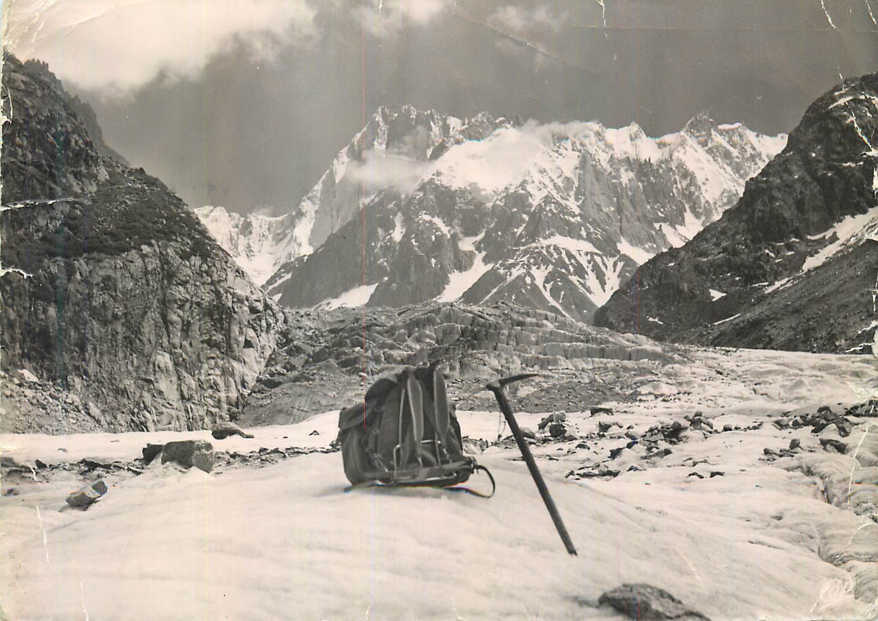 Moderne Ansichtskarte Chamonix Mont Blanc Die Grandes Jorasses Bergsteigen