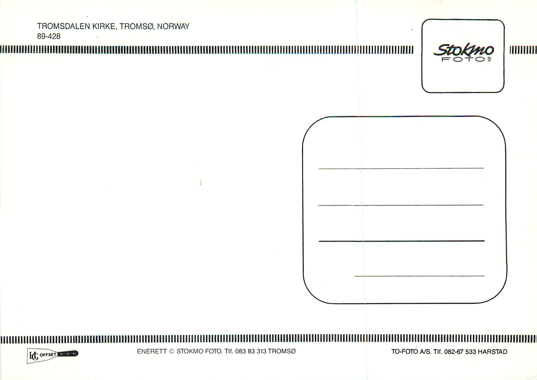 CPM Thomsdalen Kirke Norway — Verso
