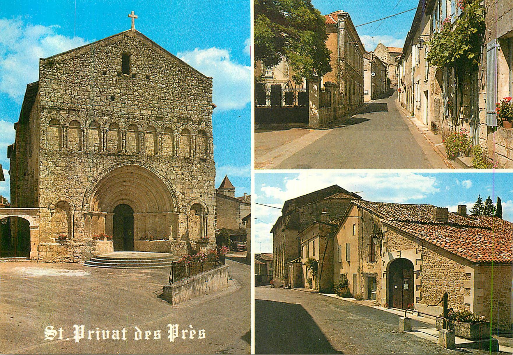 St-Privat-des-Près — Romanesque church and village streets — Editions René, N°2012