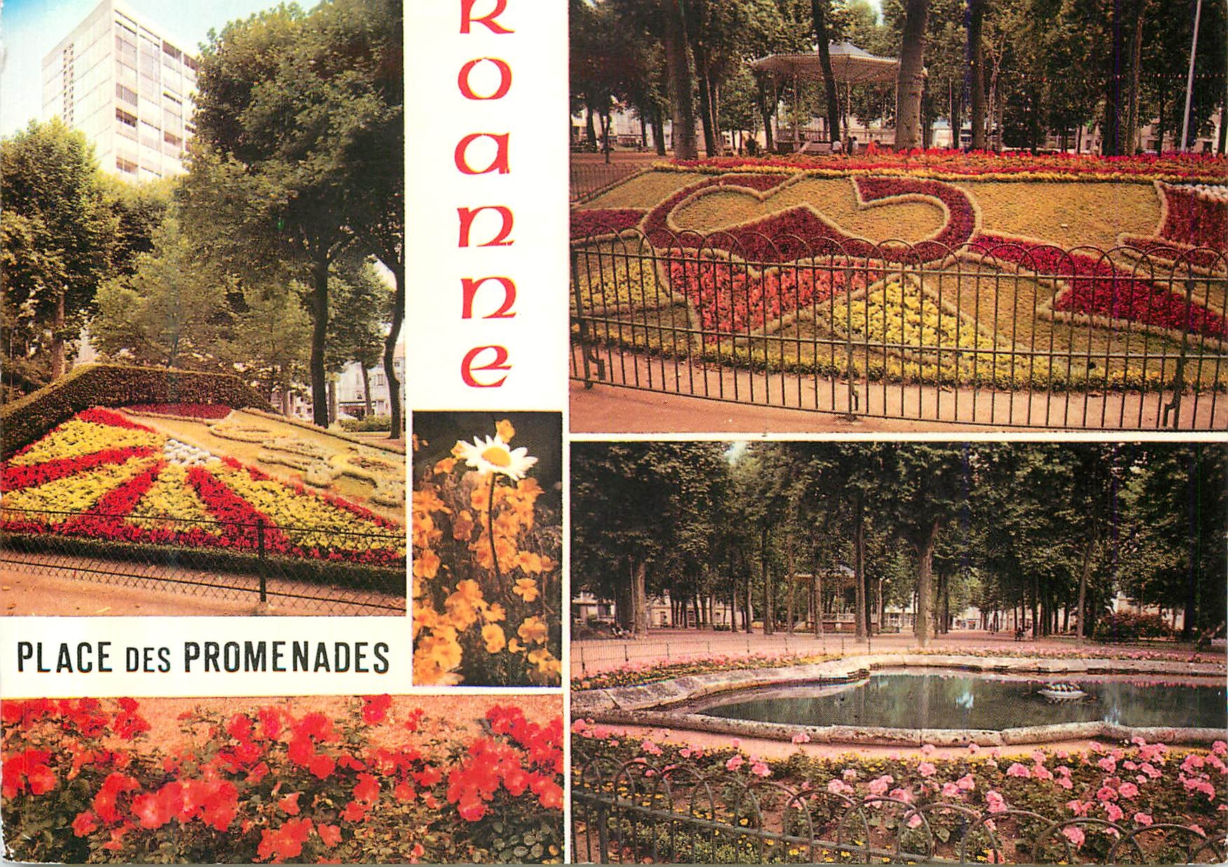CPM Roanne (Loire) Place des Promenades