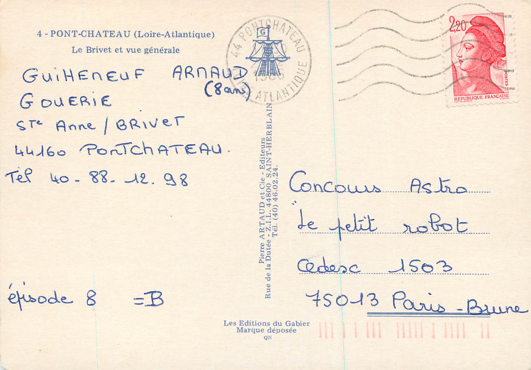 CPM Pont Chateau (Loire Atlantique) Le Brivet et Vue Generale — Rückseite