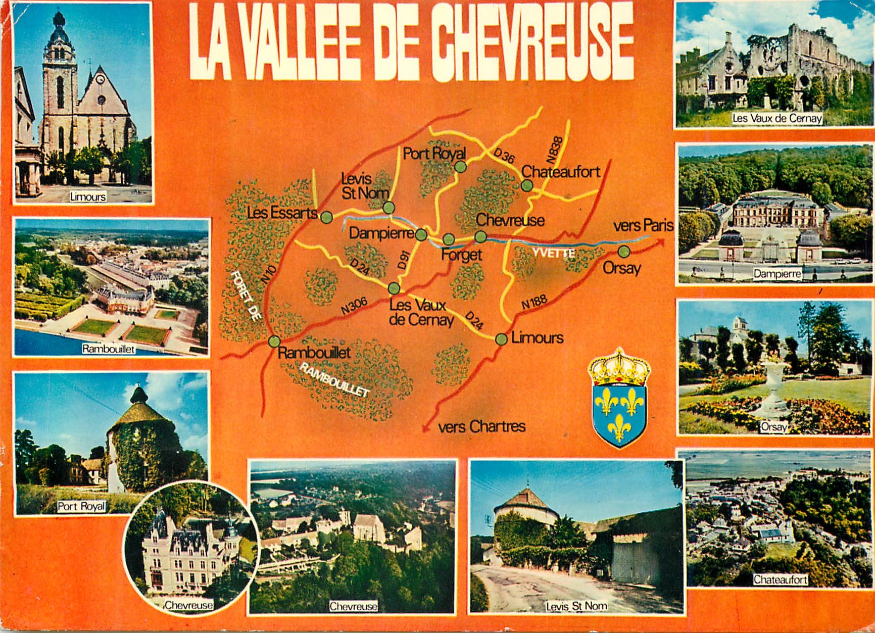 CPM La Vallee de Chevreuse Limours Rambouillet Port Royal Chevreuse Chateaufort