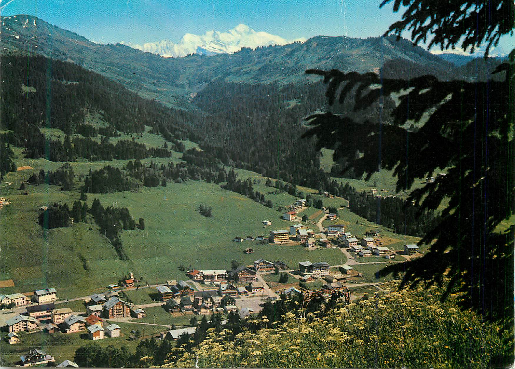 Les Gets (74) — Teilansicht der Station und der Mont-Blanc — Éditions JANSOL, MASSY P PAL