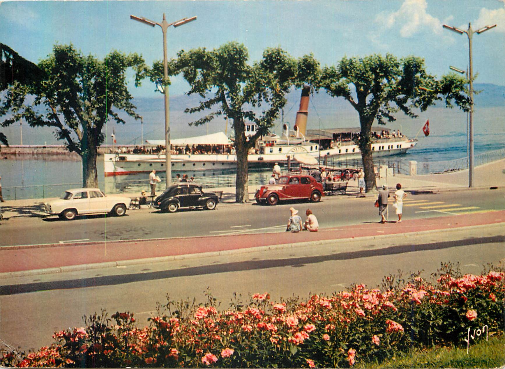 Évian (Haute-Savoie) — Le Port et le Front du Lac — Éditions d'art Jyvon