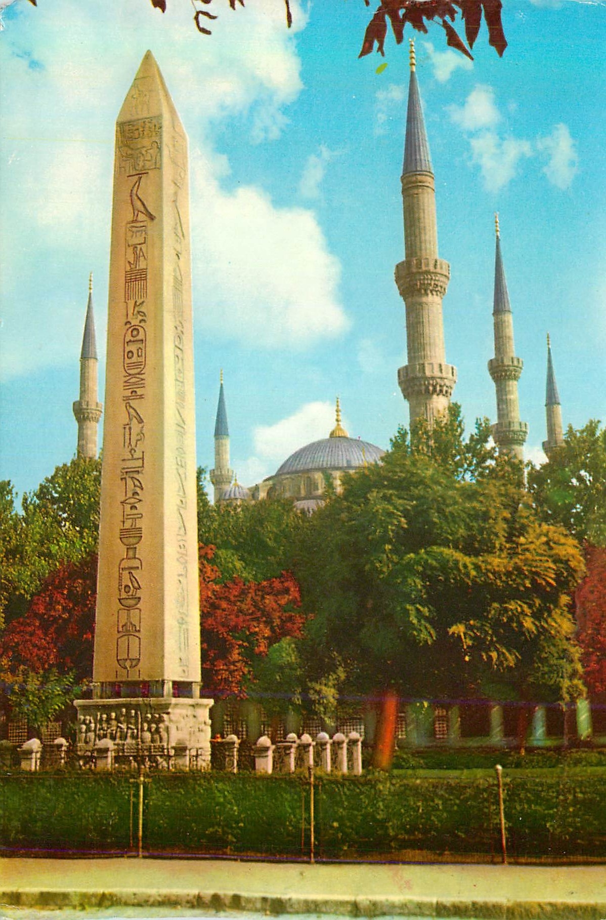 CPM Istanbul Turkey Egiptian Obelisque and Blue Mosque