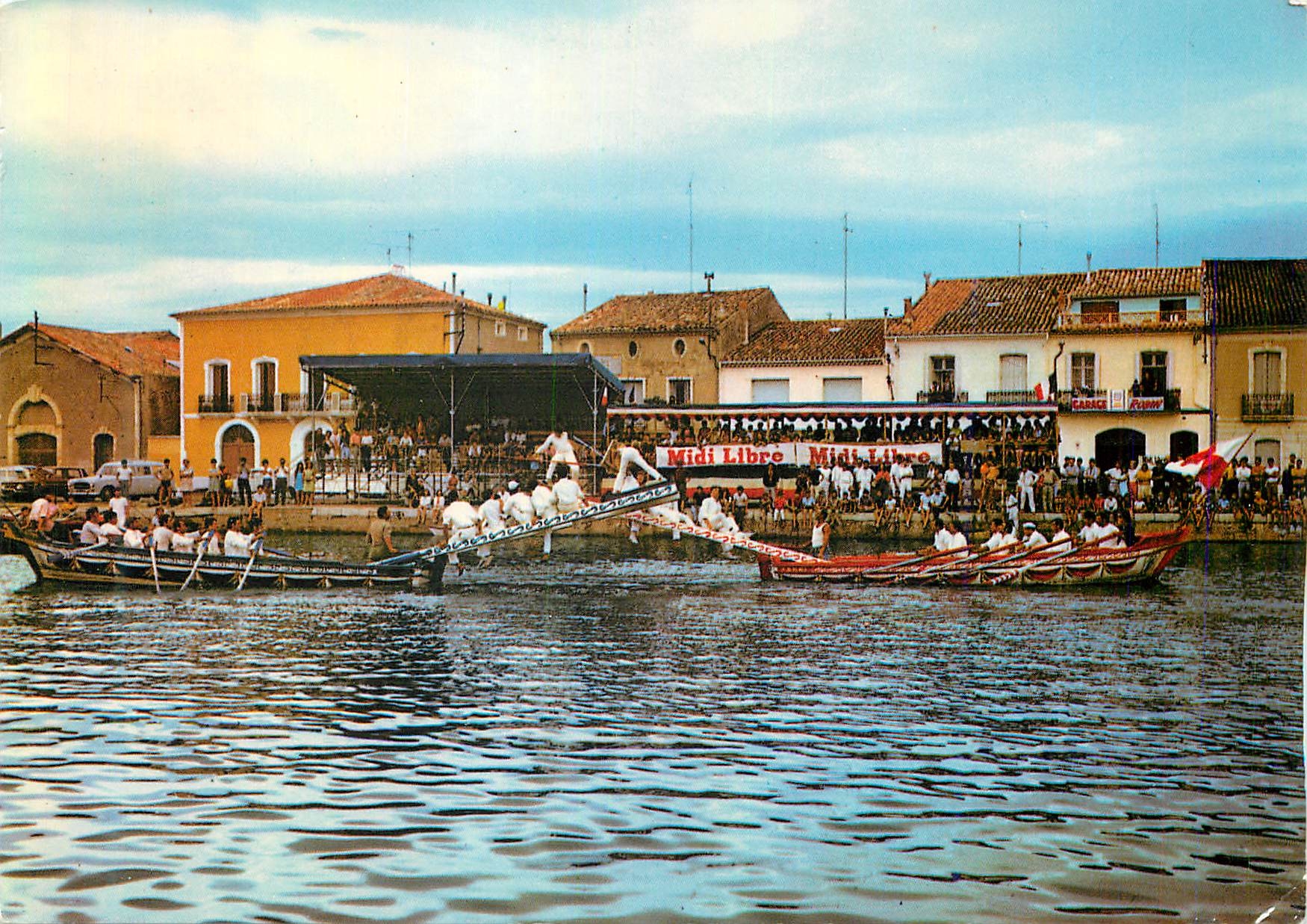 CPM Meze sur l'Etang de Thau (Herault) Les Joutes dans le Port