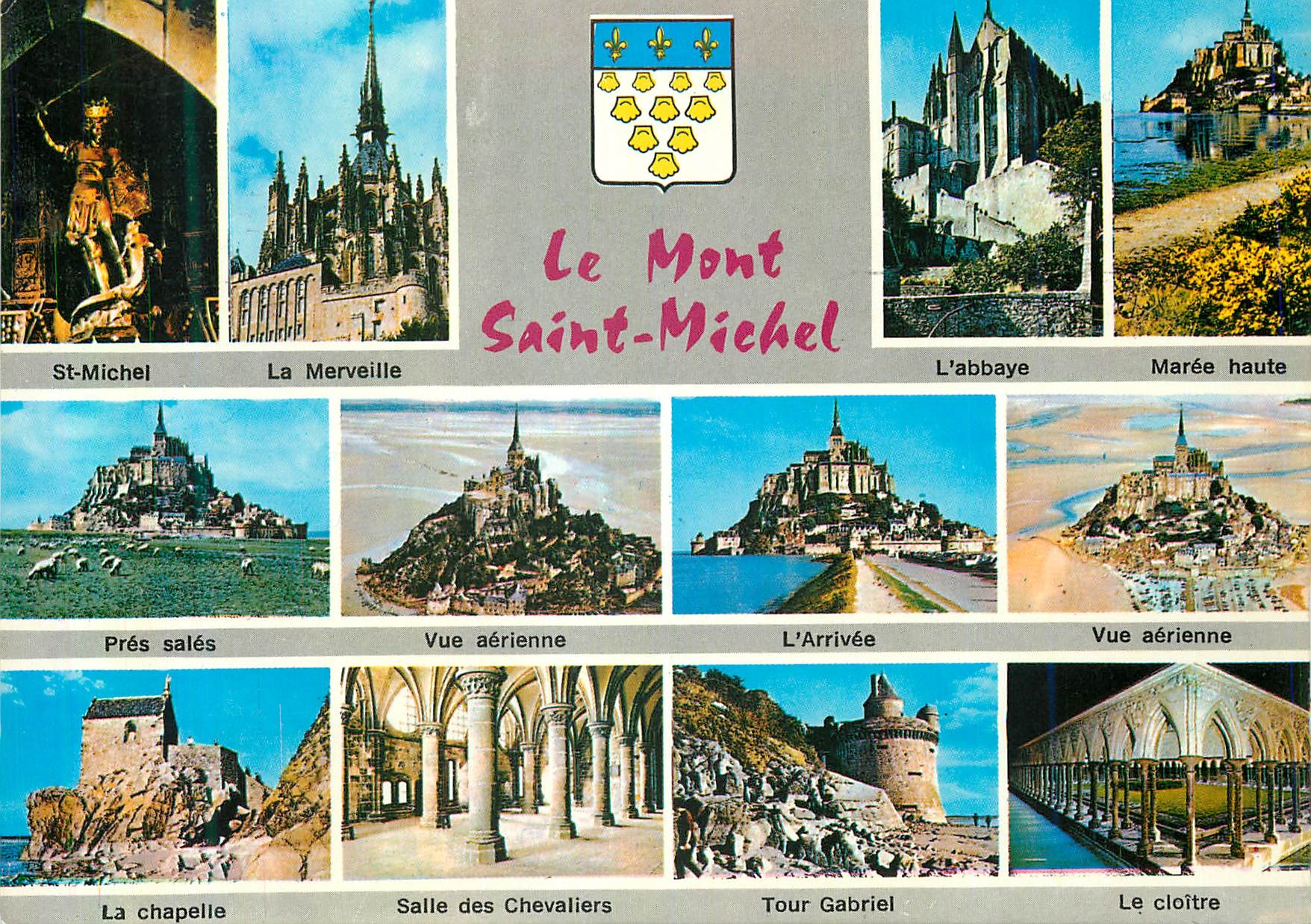 Le Mont Saint-Michel — vue panoramique avec dix scènes — Éditions La Cigogne - Recto