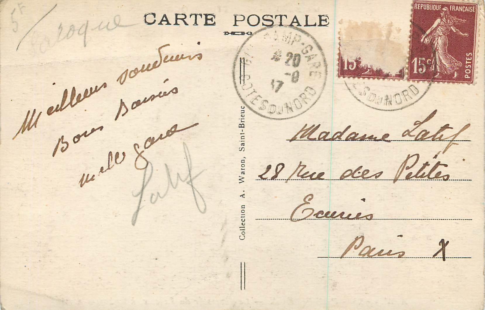 Le déversoir du Trieux, à Châteaulin — La Bretagne pittoresque — A.W. - 955 - Pontrieux — Reverso